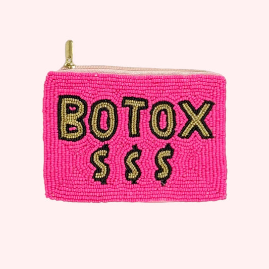 BOTOX Message Seed Beaded Mini Pouch Bag