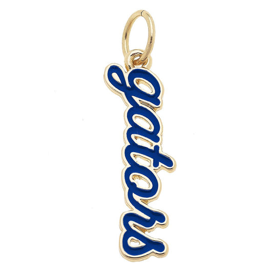 SPORTS- Gold Florida Gators Enamel Script Charm