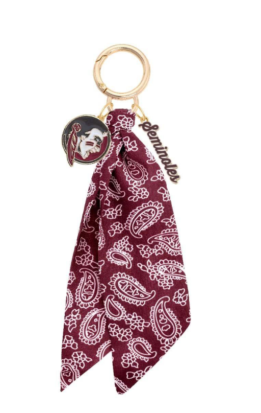 Florida State-Inspired Bandana Bag Charm