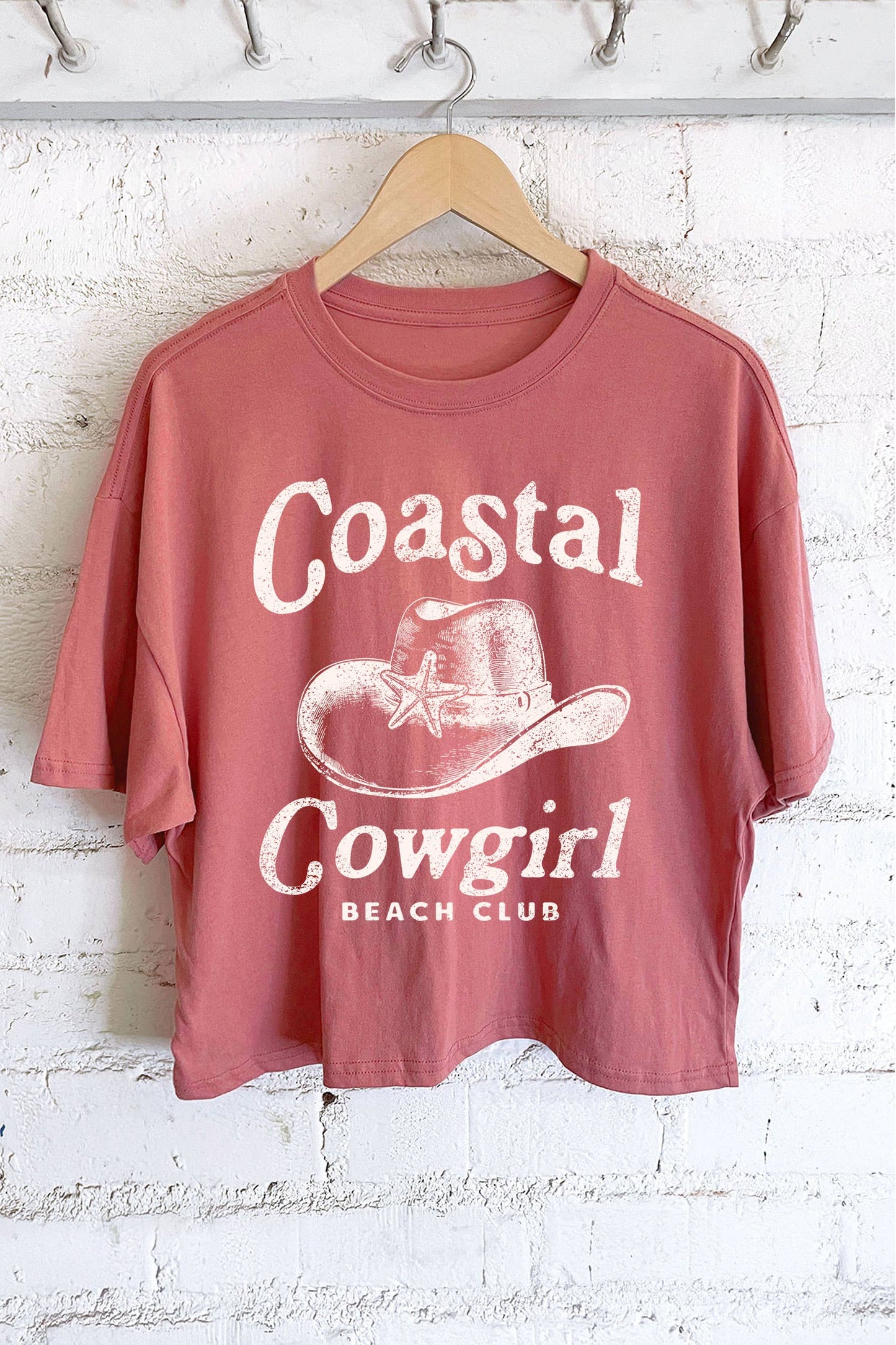 COASTAL COWGIRL GRAPHIC LONG CROP TOP