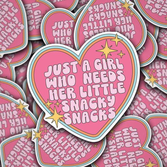 Snacky Snacks Vinyl Decal – Funny Food Lover Sticker