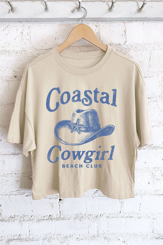 COASTAL COWGIRL GRAPHIC LONG CROP TOP