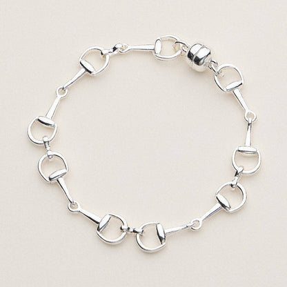 Equestrian Bit Chain Bracelet Set – Gold & Silver Linked Hardware Bracelet