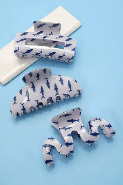 FRESH FISH STYLE RECTANGLE HAIR CLAW CLIPS | 40H976