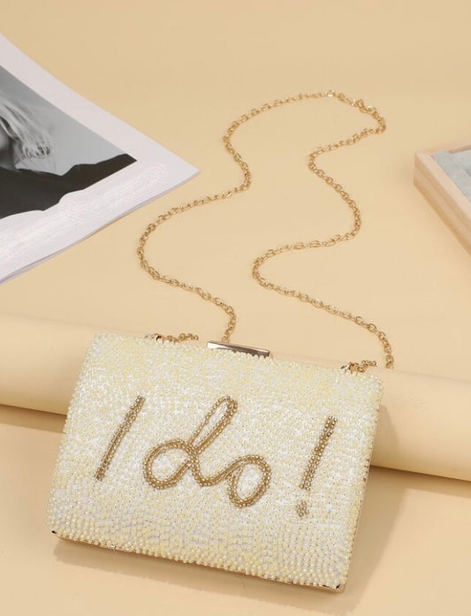 I Do Beaded Clutch