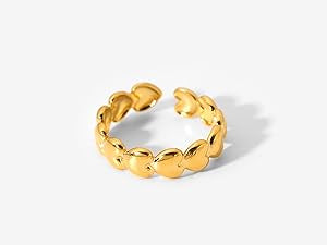 Gold Heart Adjustable Ring