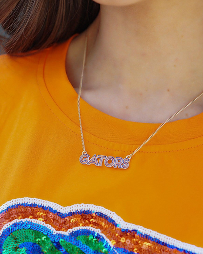 Florida Gators-Inspired Outline Enamel Necklace