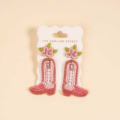 Beaded Earrings–Cowgirl Boot