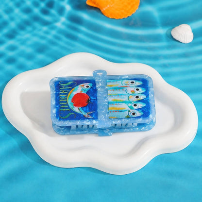 Retro Gourmet Sardine Tin Hair Claw Clip | 40H1097