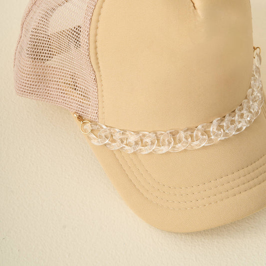 ✨ Acrylic Clear Hat Chain – Trucker Hat Accessory Chain