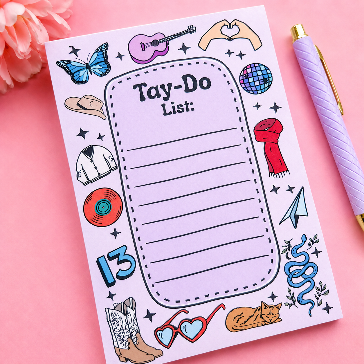 Cute Notepad - Tay-Do List - Girly Stationery, To Do List