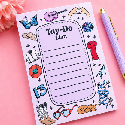 Cute Notepad - Tay-Do List - Girly Stationery, To Do List