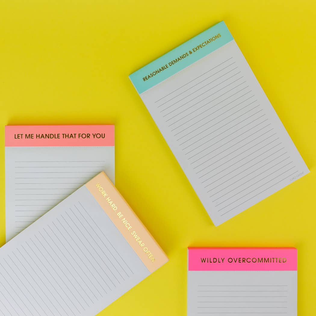 Wildly Overcommitted - Lined Notepad, To-Do List, Funny Gift