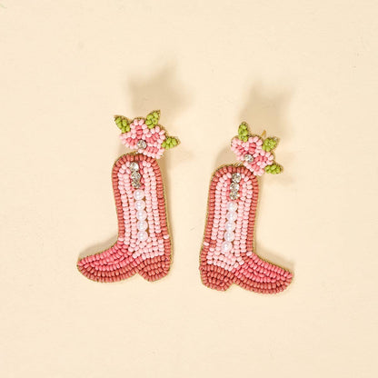 Beaded Earrings–Cowgirl Boot