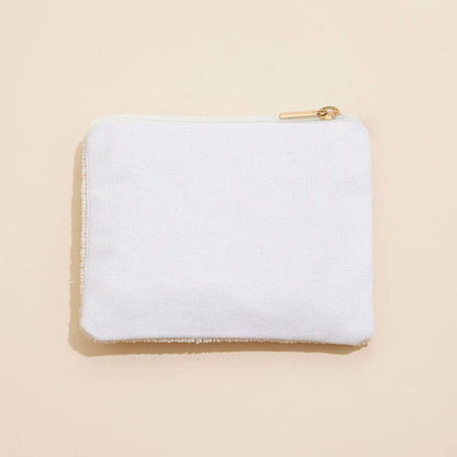 BOTOX QUEEN Message Seed Beaded Mini Pouch Bag