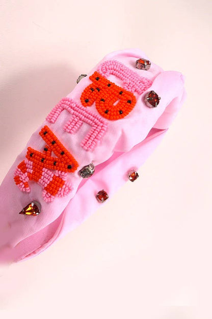 HALLOWEEN TRICK OR TREAT BEADED HEADBAND HAIR BAND | 90HB532
