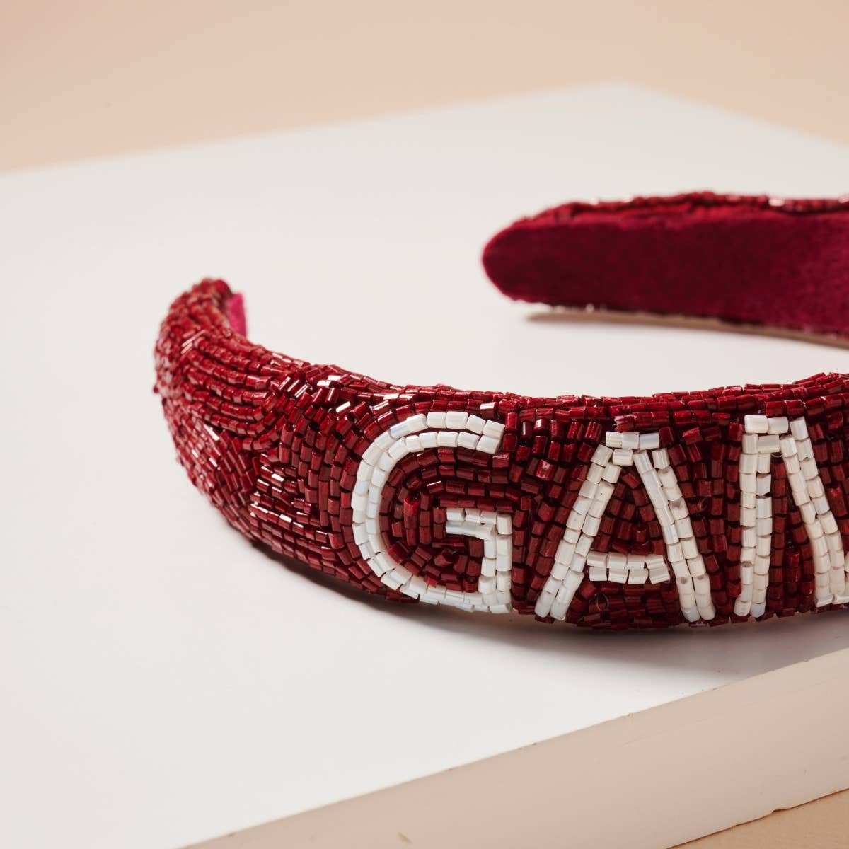 Blue and Orange Game Day Seed Beaded Headband