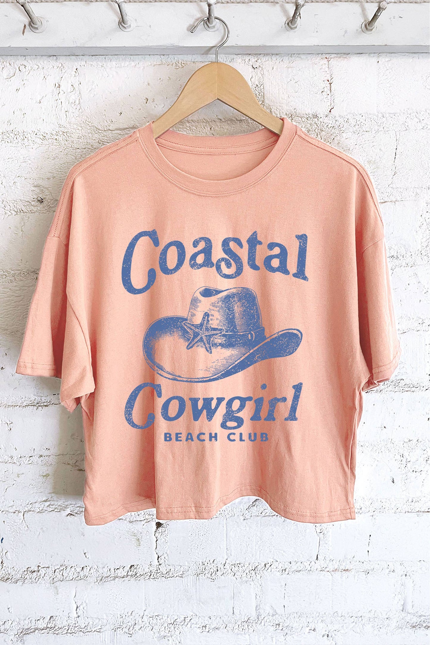 COASTAL COWGIRL GRAPHIC LONG CROP TOP