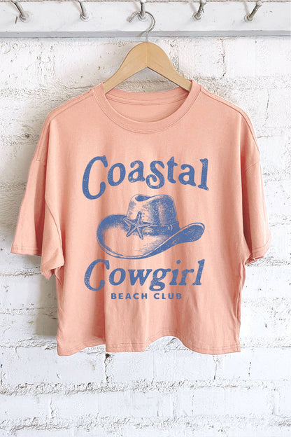COASTAL COWGIRL GRAPHIC LONG CROP TOP
