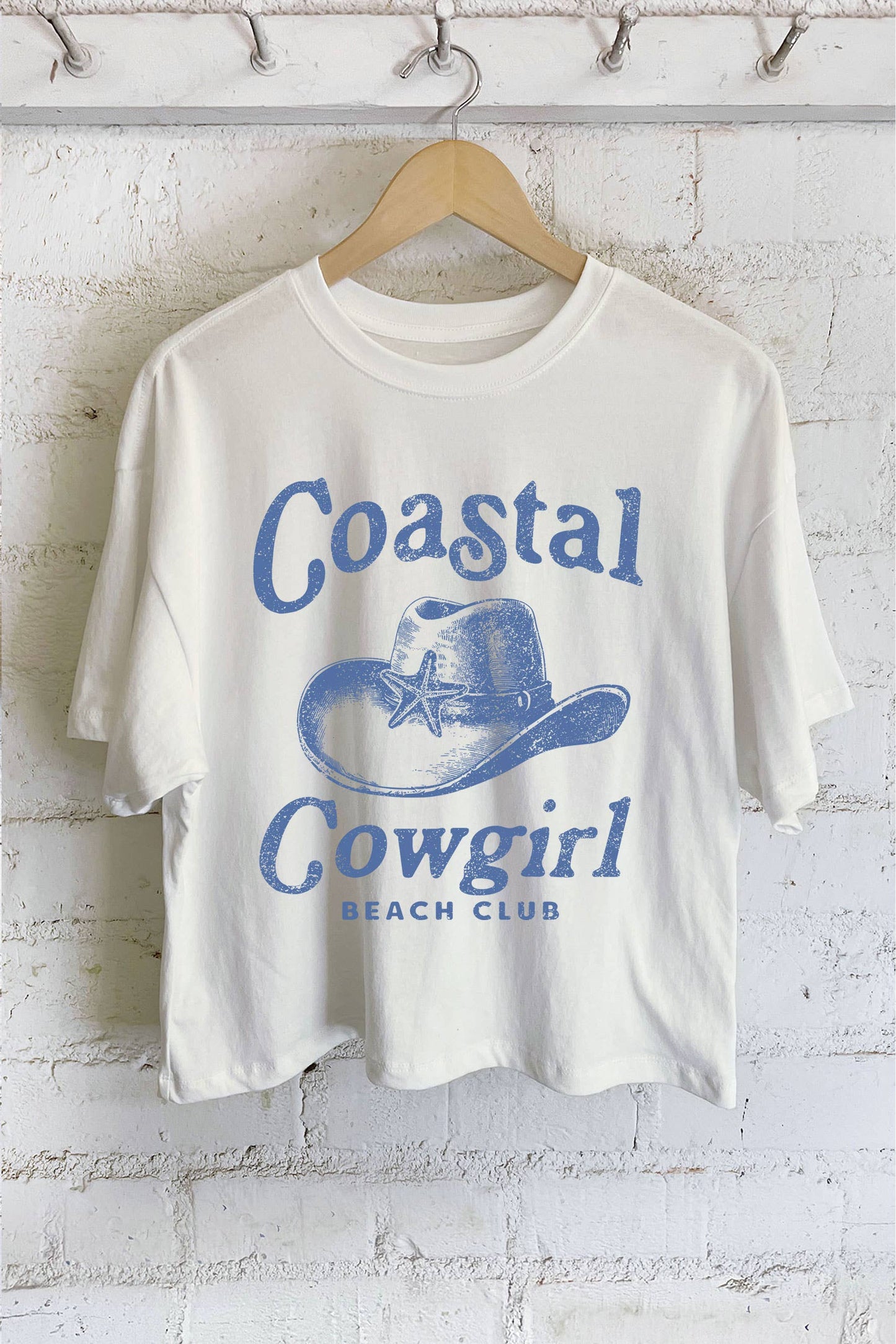 COASTAL COWGIRL GRAPHIC LONG CROP TOP