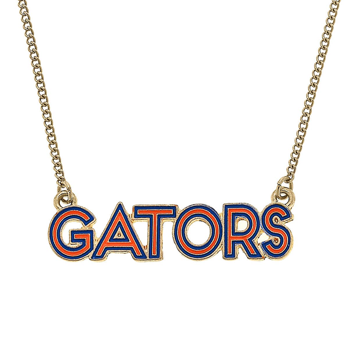 Florida Gators-Inspired Outline Enamel Necklace