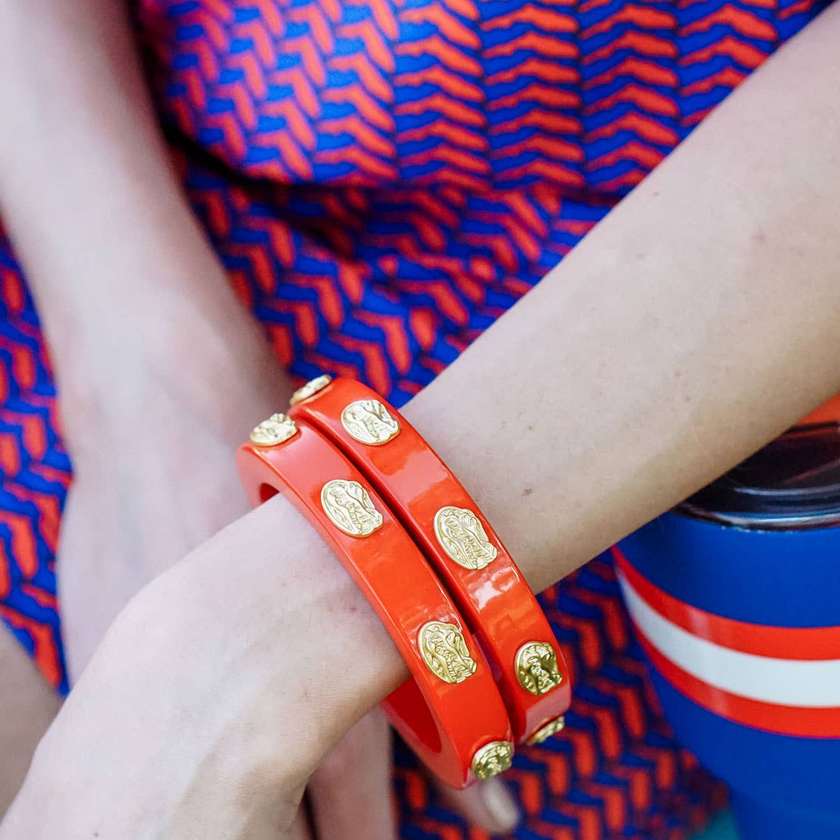 Gator Color Inspired Resin Bangle