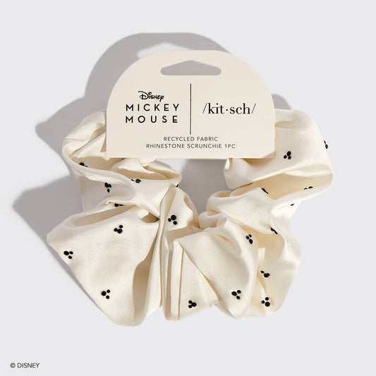 Kitsch x Mickey & Minnie Recycled Fabric Scrunchie – Cream Disney Hair Accessory