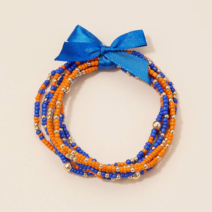Game Day Seed Beaded Bracelet Set