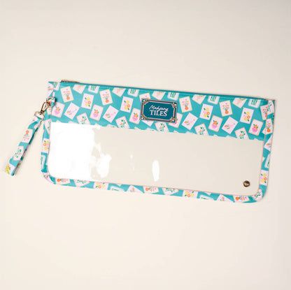 Mahjong Tile Keeper Pouch–It's Mahj Time Teal