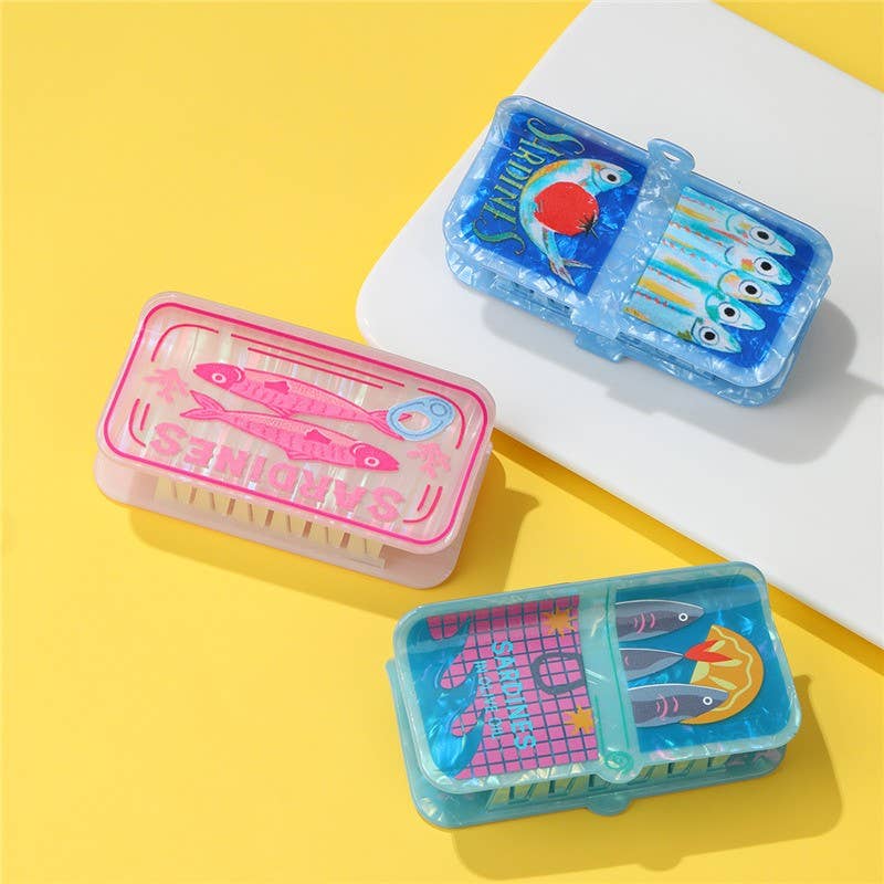 Retro Gourmet Sardine Tin Hair Claw Clip | 40H1097
