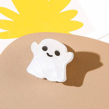 HALLOWEEN PUMPKIN GHOST SET OF 4 HAIR CLAW CLIPS | 40H973