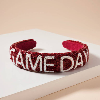 Blue and Orange Game Day Seed Beaded Headband