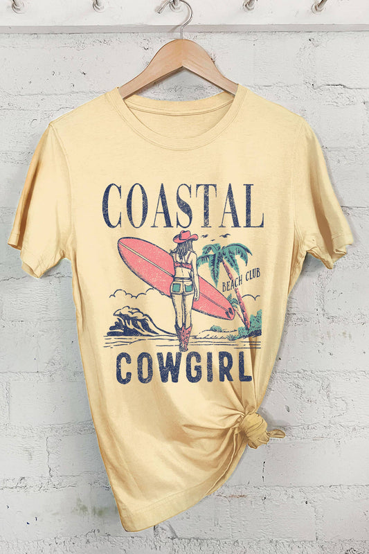 COASTAL COWGIRL BEACH CLUB GRAPHIC TSHIRTS