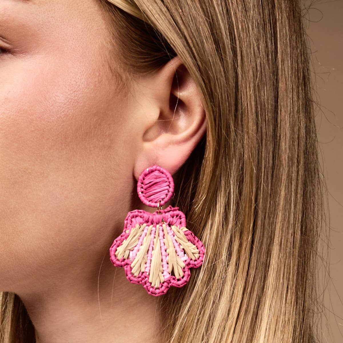 Cabana Breeze Earrings–Hot Pink