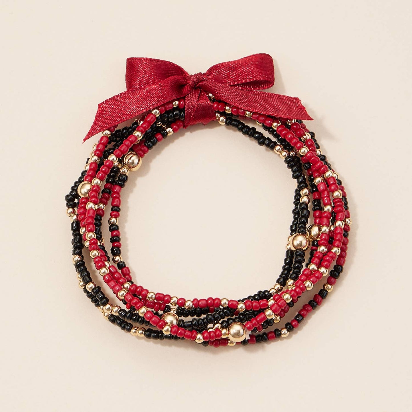 Game Day Seed Beaded Bracelet Set