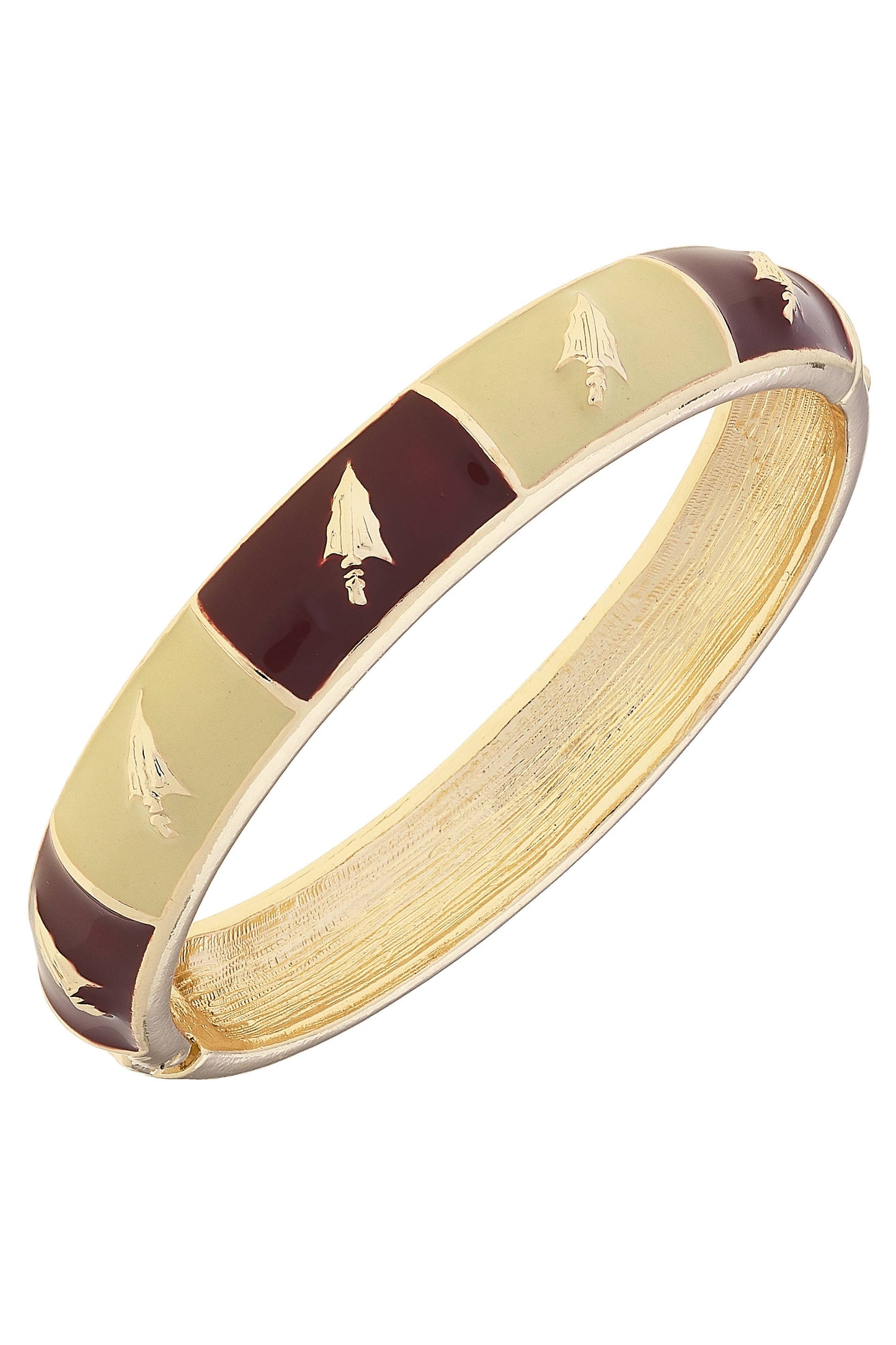 Seminole Color Inspired Enamel Checkered Hinge Bangle