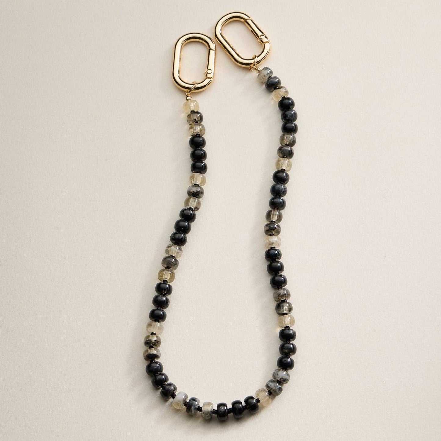 Colorful Beaded Bag Charm with Gold Clasp Trendy Accessory