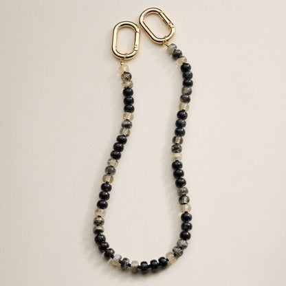 Colorful Beaded Bag Charm with Gold Clasp Trendy Accessory