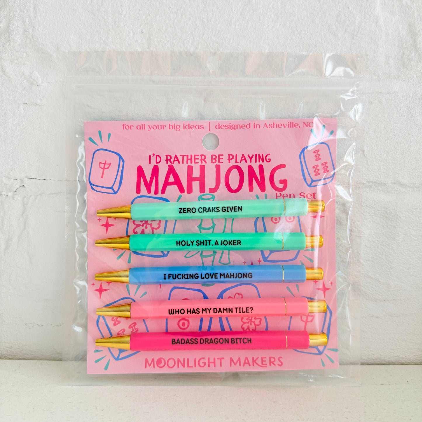 I'd Rather Be Playing Mahjong - Pen Set - Funny Gift