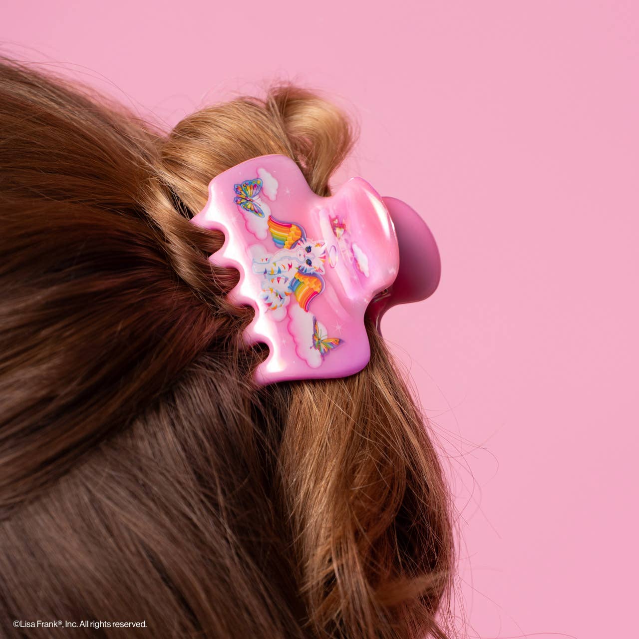 Lisa Frank x Kitsch Cloud Clip – Angel Kitty Hair Claw Clip