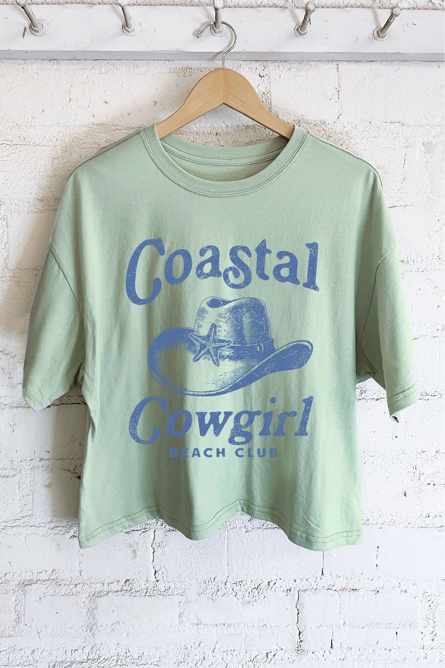 COASTAL COWGIRL GRAPHIC LONG CROP TOP