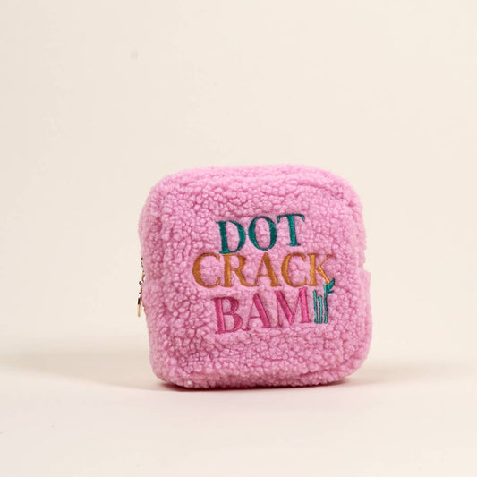 Teddy Sherpa Pouch – DOT CRACK BAM | Mahjong Collection Accessory