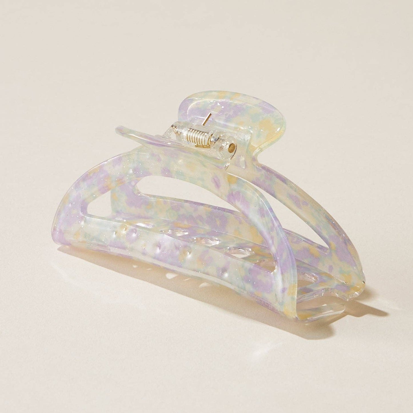 Floral Crescent Claw Clip