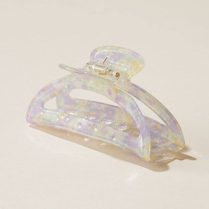 Floral Crescent Claw Clip