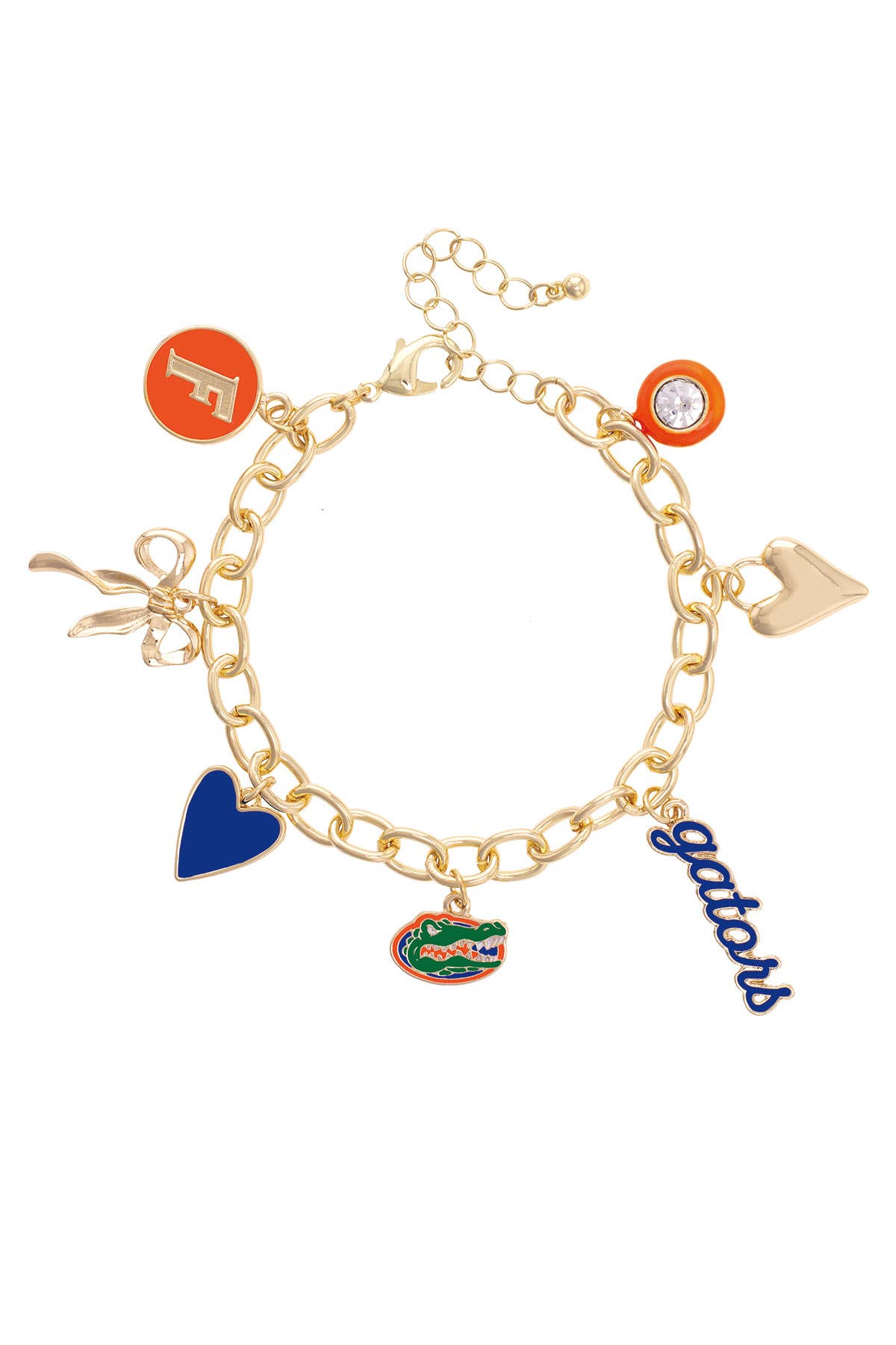 Florida Gators-Inspired Enamel Icons Charm Bracelet in Gold