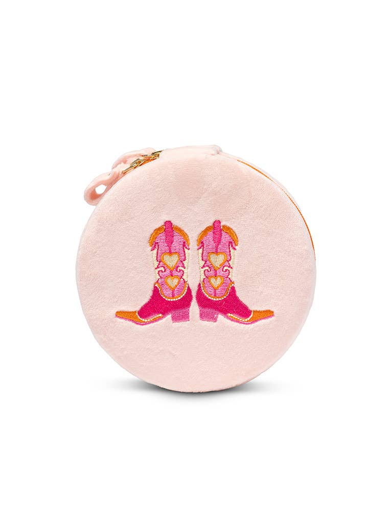 Valentine’s Jewelry Zip Case – Pink Cowboy Boots Limited Edition
