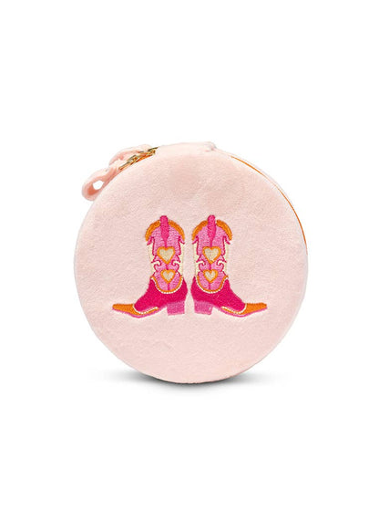 Valentine’s Jewelry Zip Case – Pink Cowboy Boots Limited Edition